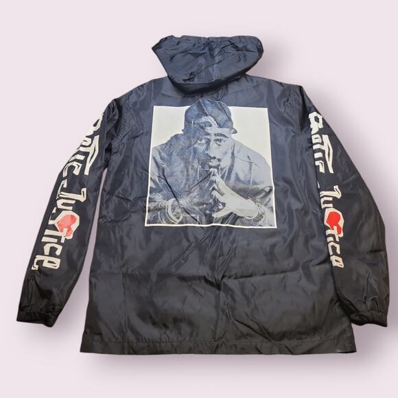 Chemistry Men’s Tupac Poetic Justice Windbreaker Hoodie Jacket Size M EUC - Picture 3 of 10